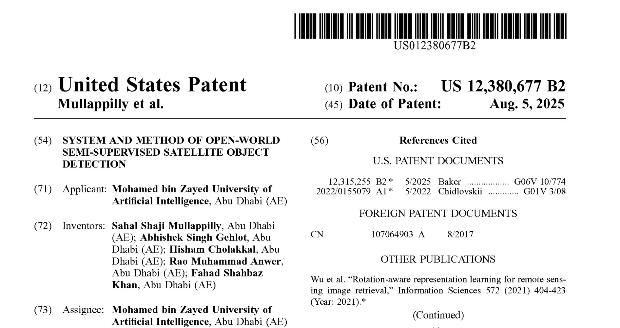 Patent granted for satellite object detection
